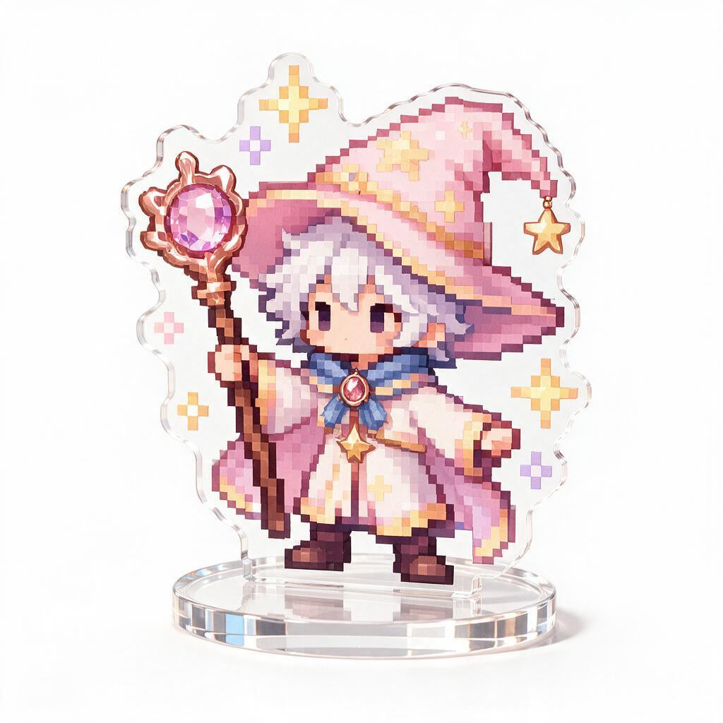 Pixel Wizard Acrylic Standee — additional design reference