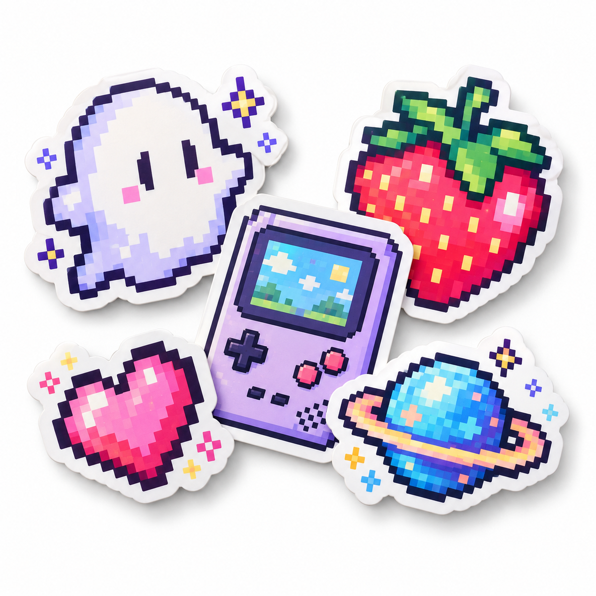 Retro Pixel World Sticker Pack — featured product