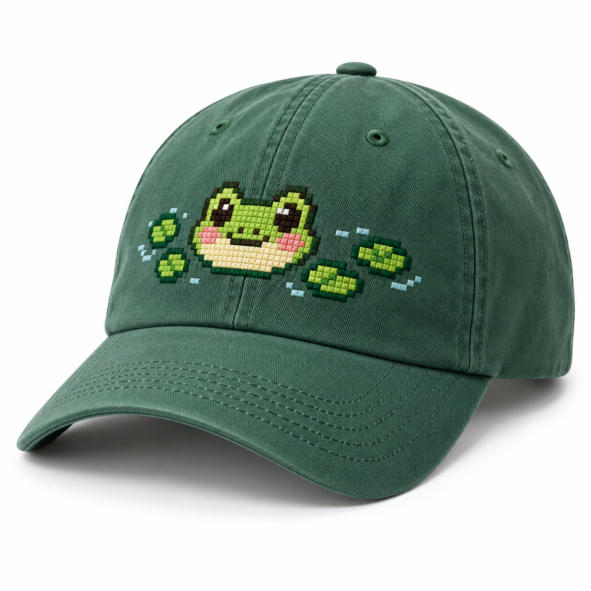 Pixel Frog Embroidered Baseball Cap — featured product